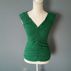 Banana Republic Green Top with Front Ruching